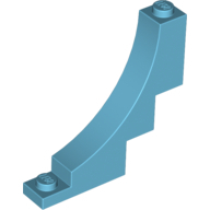 Lego kostka (kostička) 1x5x4 oblouk invertovaný, azurová střední (6059165)